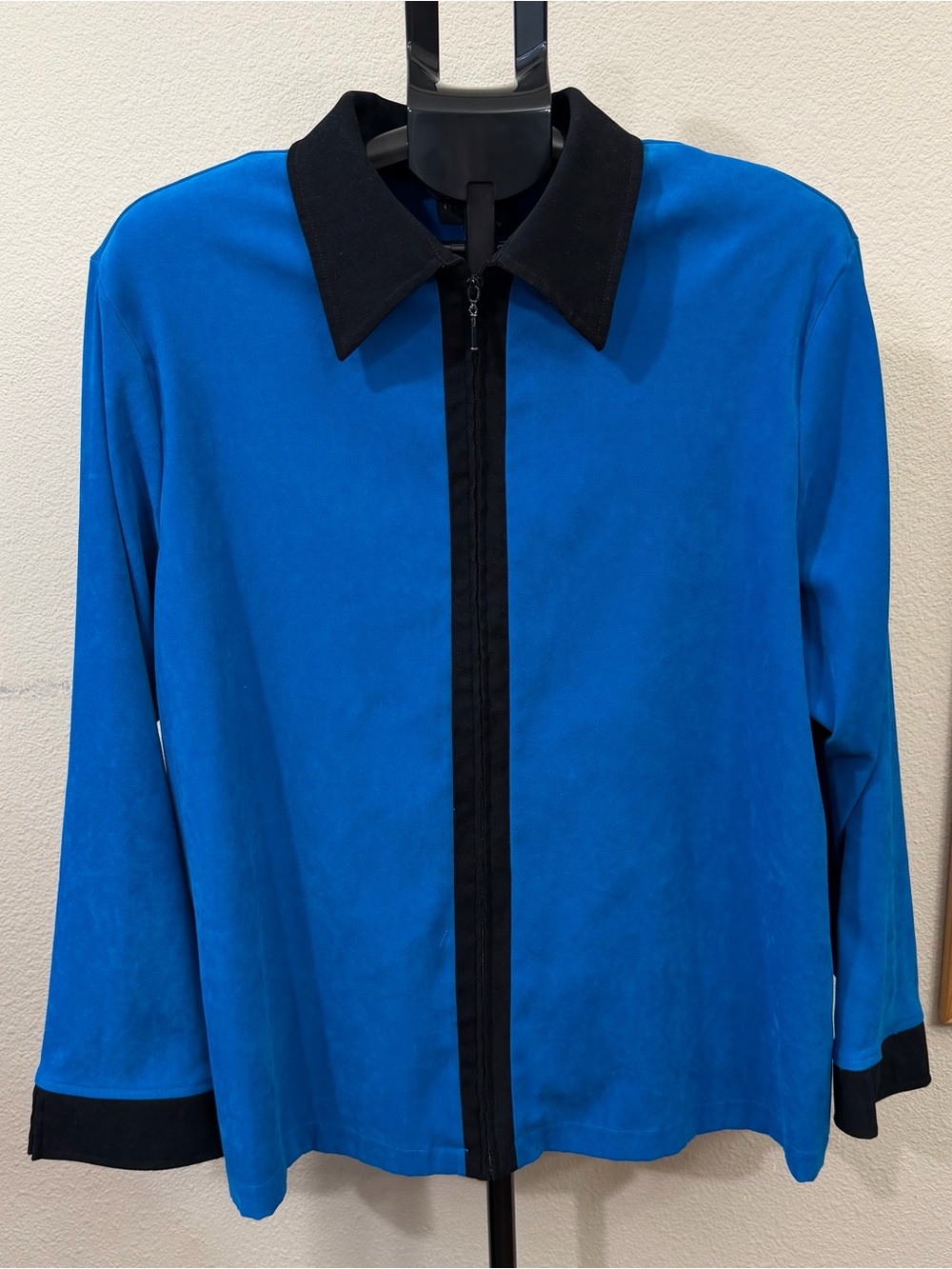 Notations Blue Lightweight Zip-Front Jacket | Retro Indie Sleeze 90s Casual 2X